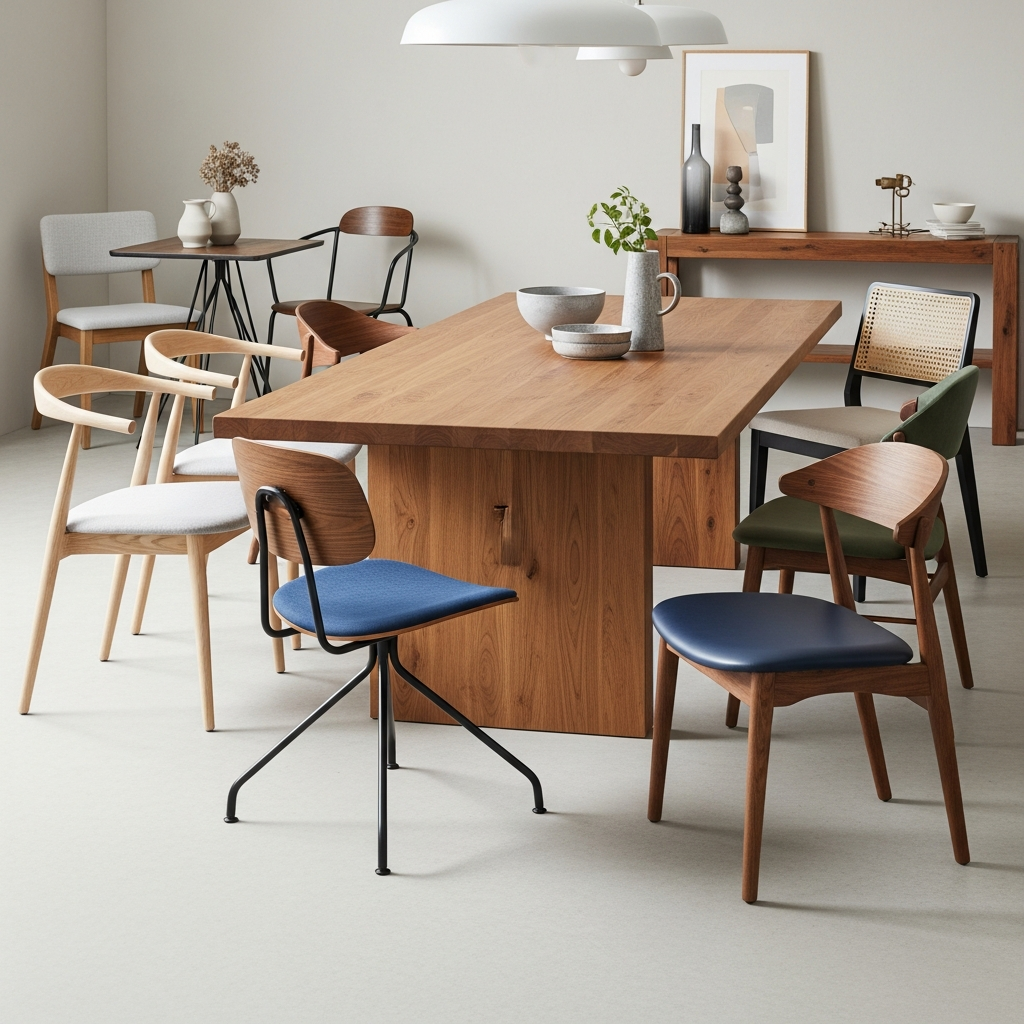 Illustration pour Quelles chaises choisir avec une table en bois massif ?