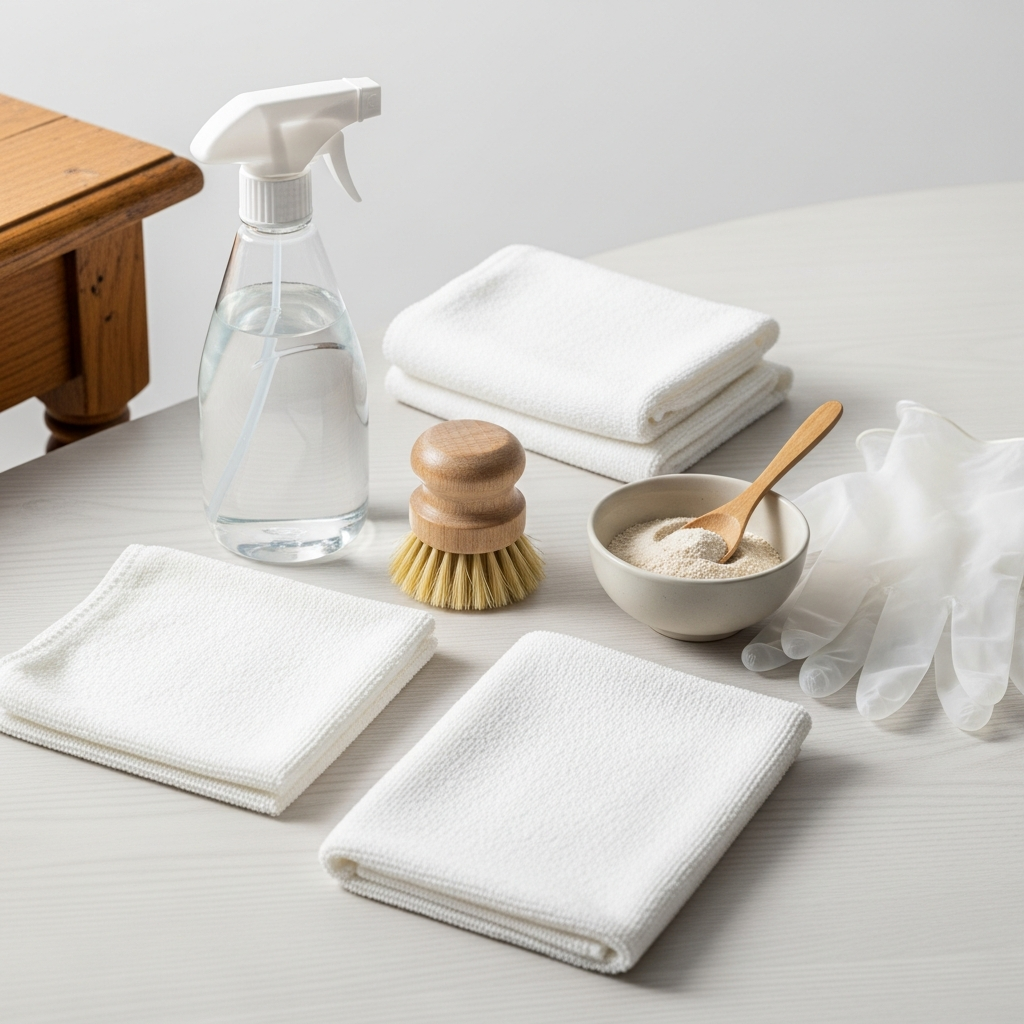 Illustration pour Matériel nécessaire pour le nettoyage