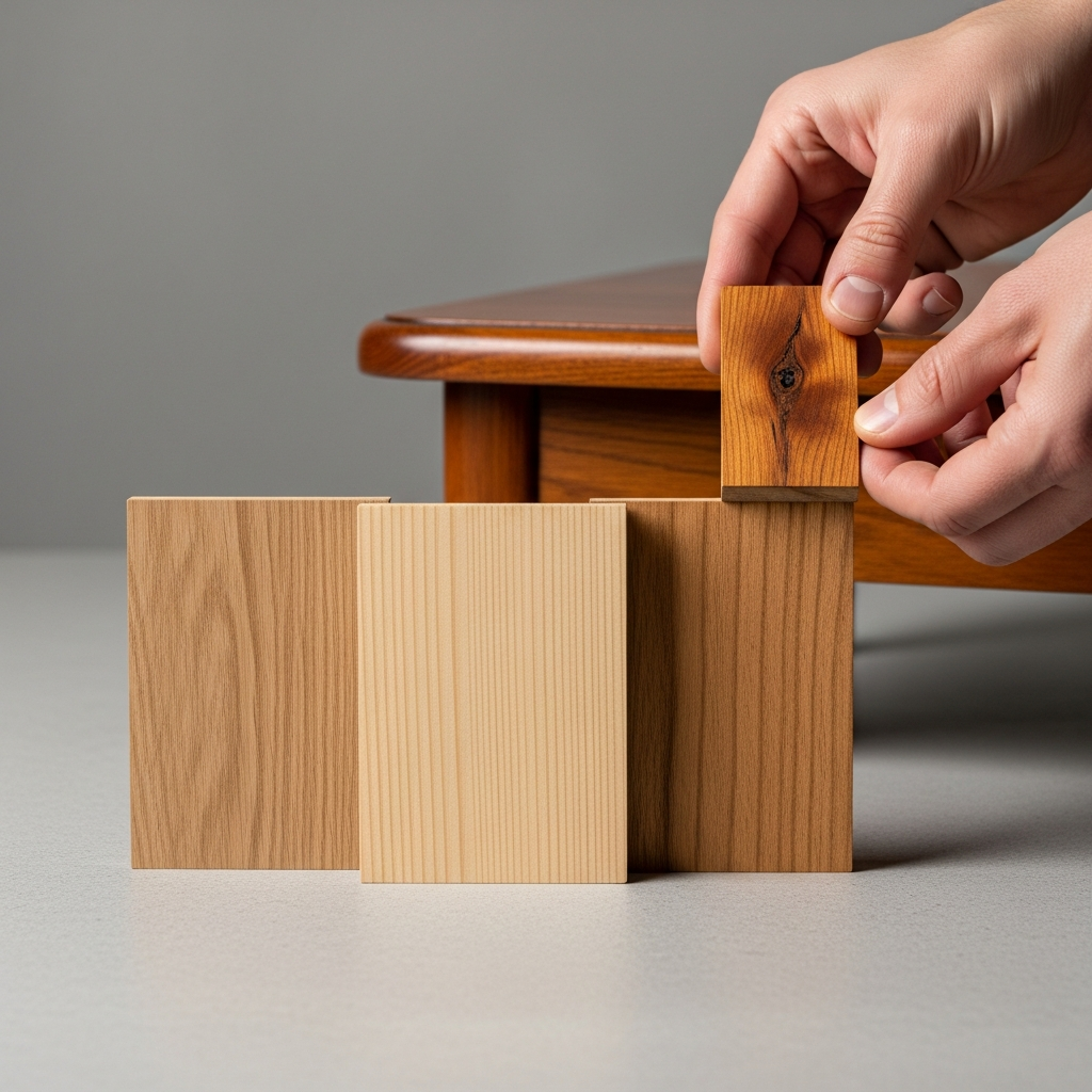 Illustration pour Les méthodes visuelles pour reconnaître le type de bois