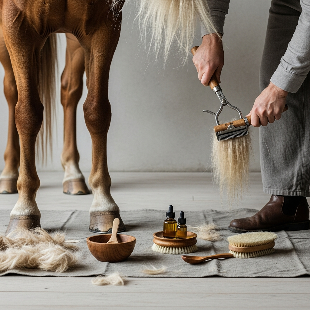 Illustration pour Pourquoi est-il important de tondre un cheval ?