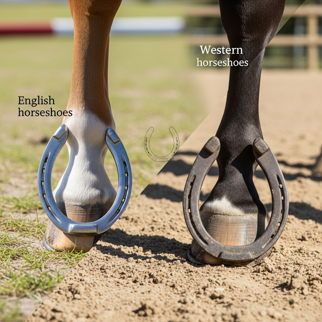 Illustration pour Quelle est la différence entre les fers à cheval anglais et occidentaux ?