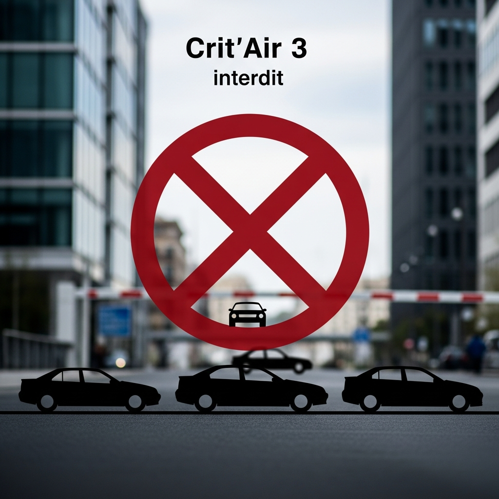 Illustration pour Qu'est-ce que l'interdiction des véhicules Crit'Air 3 ?