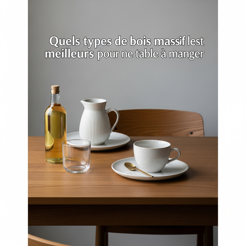 Illustration pour Quels types de bois massif sont les meilleurs pour une table à manger ?