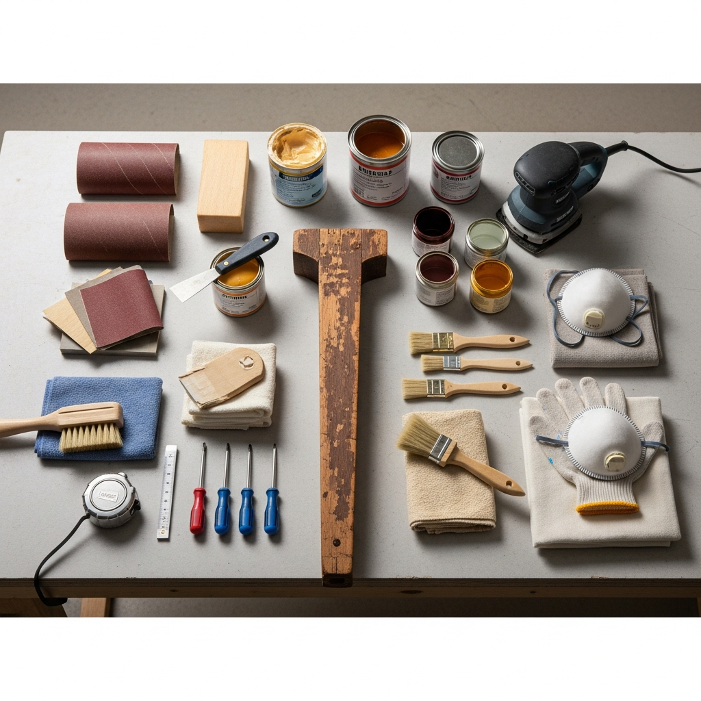 Illustration pour Quels sont les matériaux nécessaires pour rénover une table en bois ancien ?