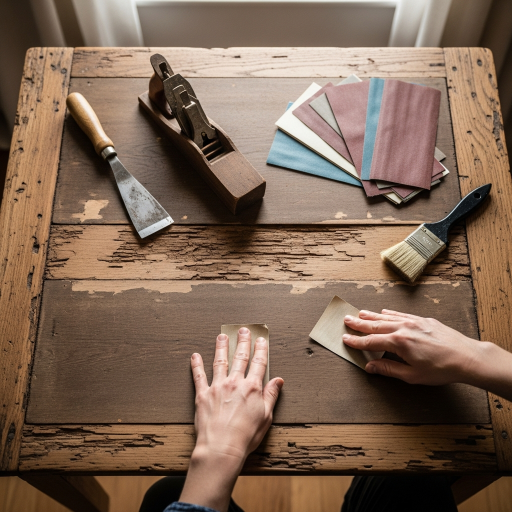 Rénover une table en bois ancien : guide complet étape par étape