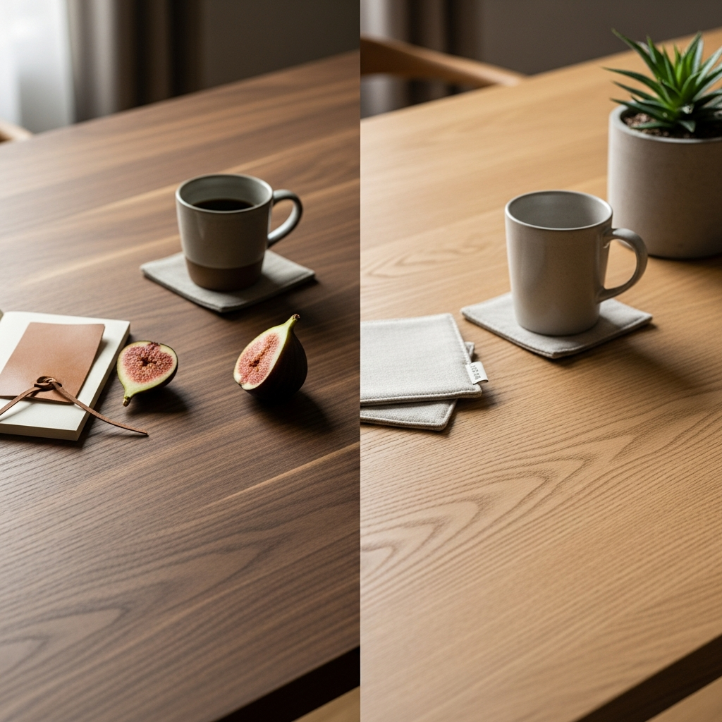 Table en bois noyer ou chêne : lequel choisir selon vos besoins