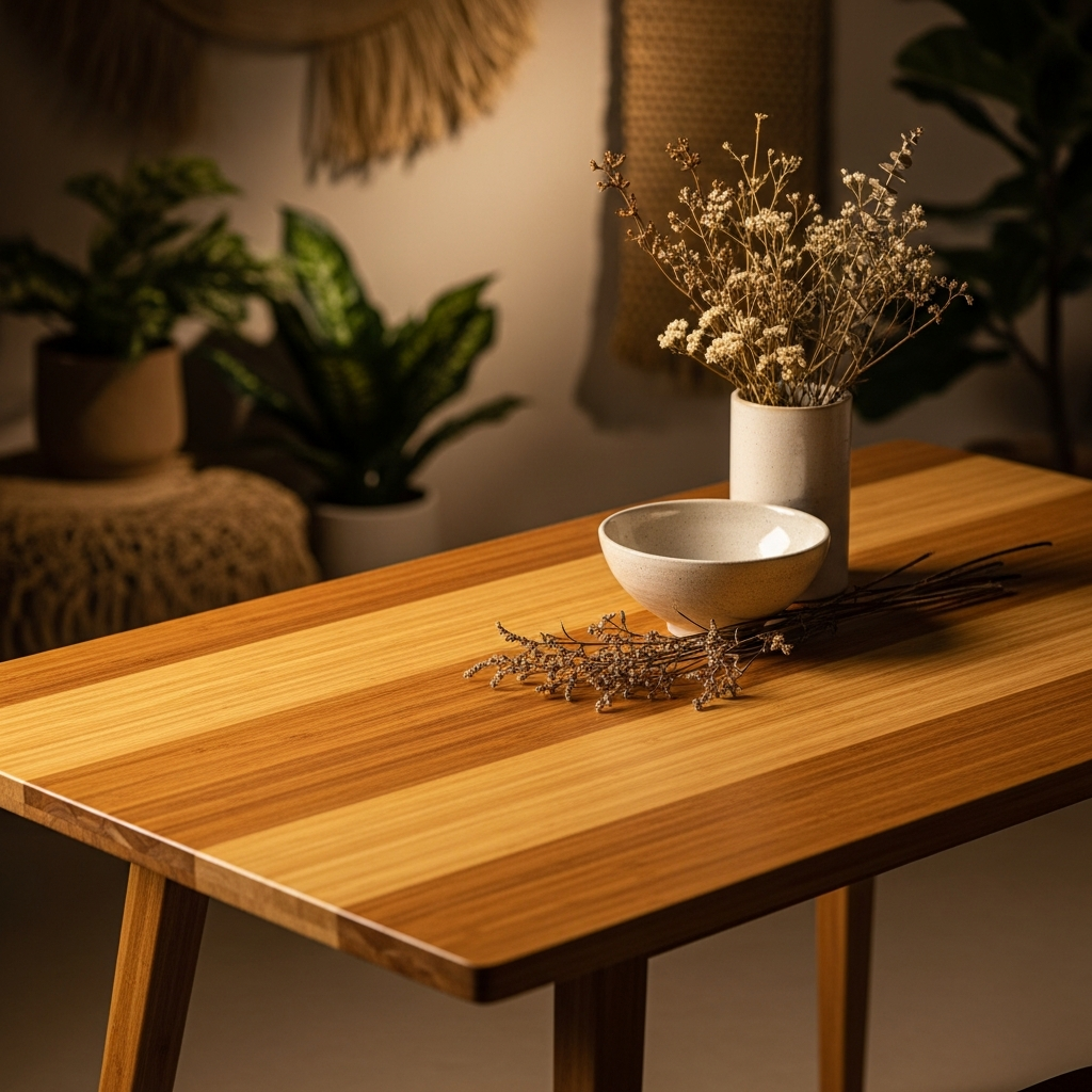 Tables en bois de bambou : les véritables avantages écologiques révélés