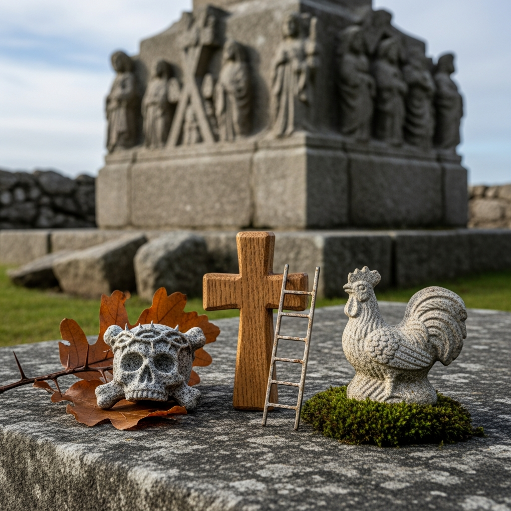 Signification des symboles sur les calvaires bretons