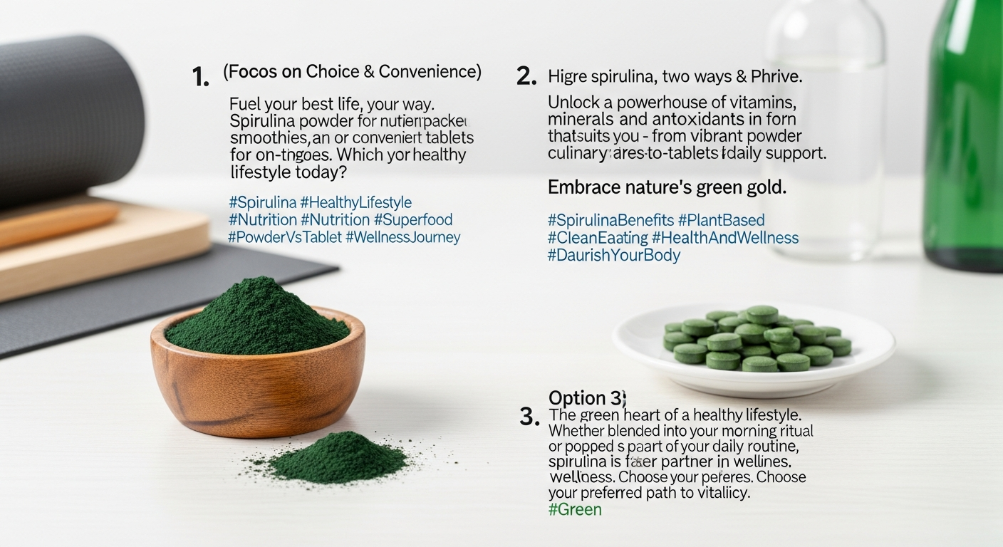 Spiruline en tablettes ou poudre : quelle forme choisir selon vos besoins