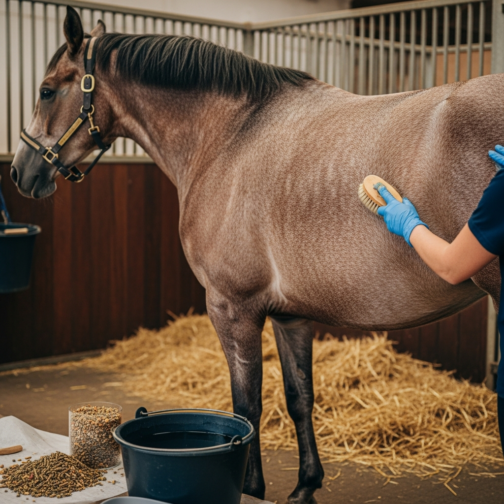 Quels soins quotidiens pour une jument gravide