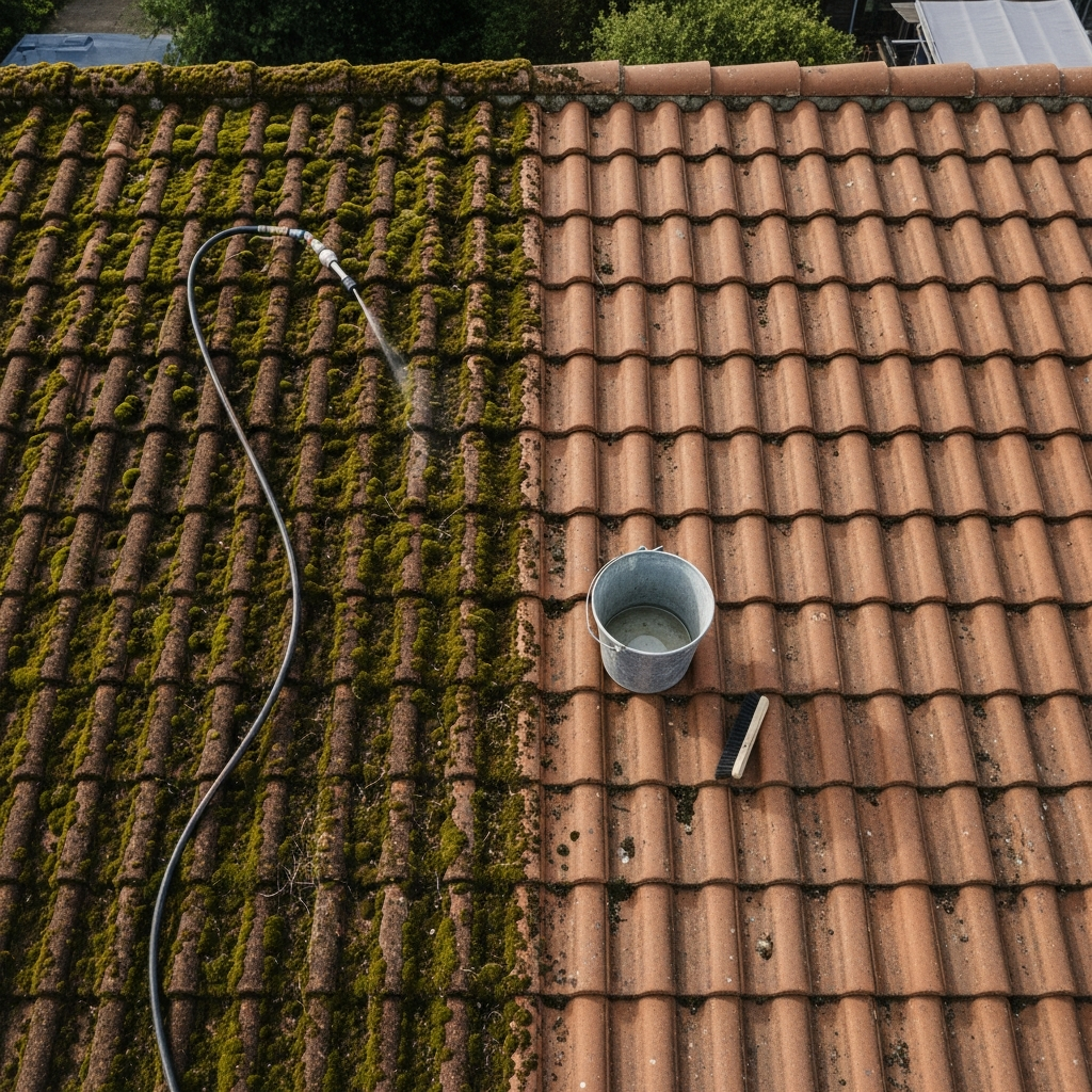 Combien coûte un nettoyage anti-mousse toiture sur 120m2