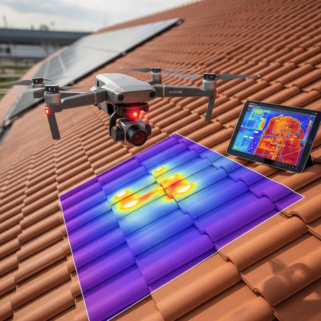 Inspection drone thermographie toiture infrarouge coût
