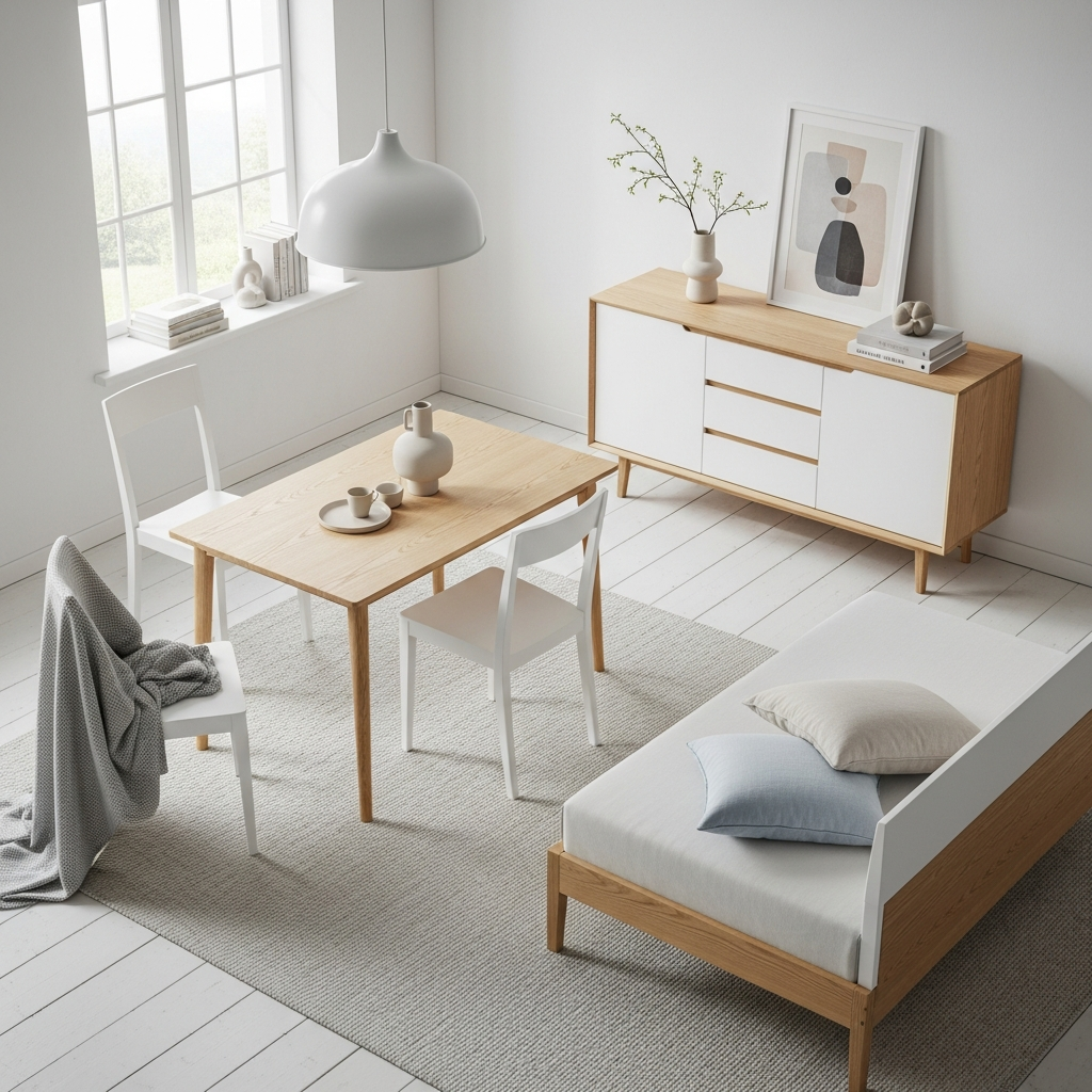 Mobilier bois blanc scandinave minimaliste : guide complet pour bien choisir