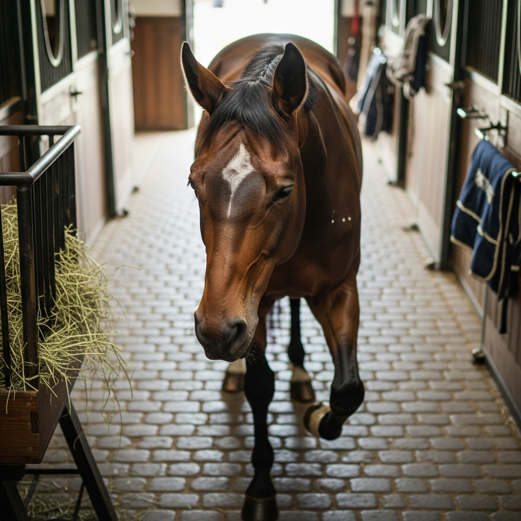 Quels sont les signes d'une colique légère chez le cheval