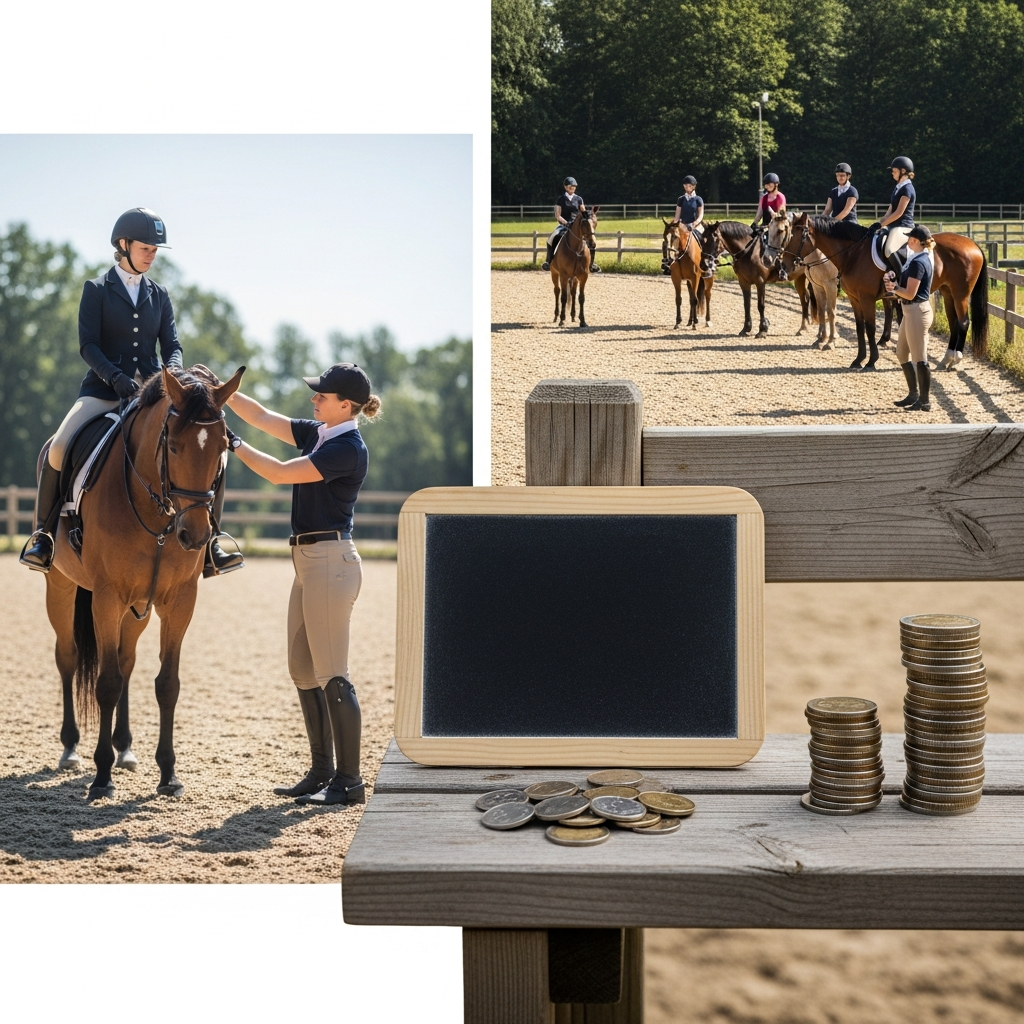 Cours équitation collectif versus particulier : comparaison des tarifs et avantages