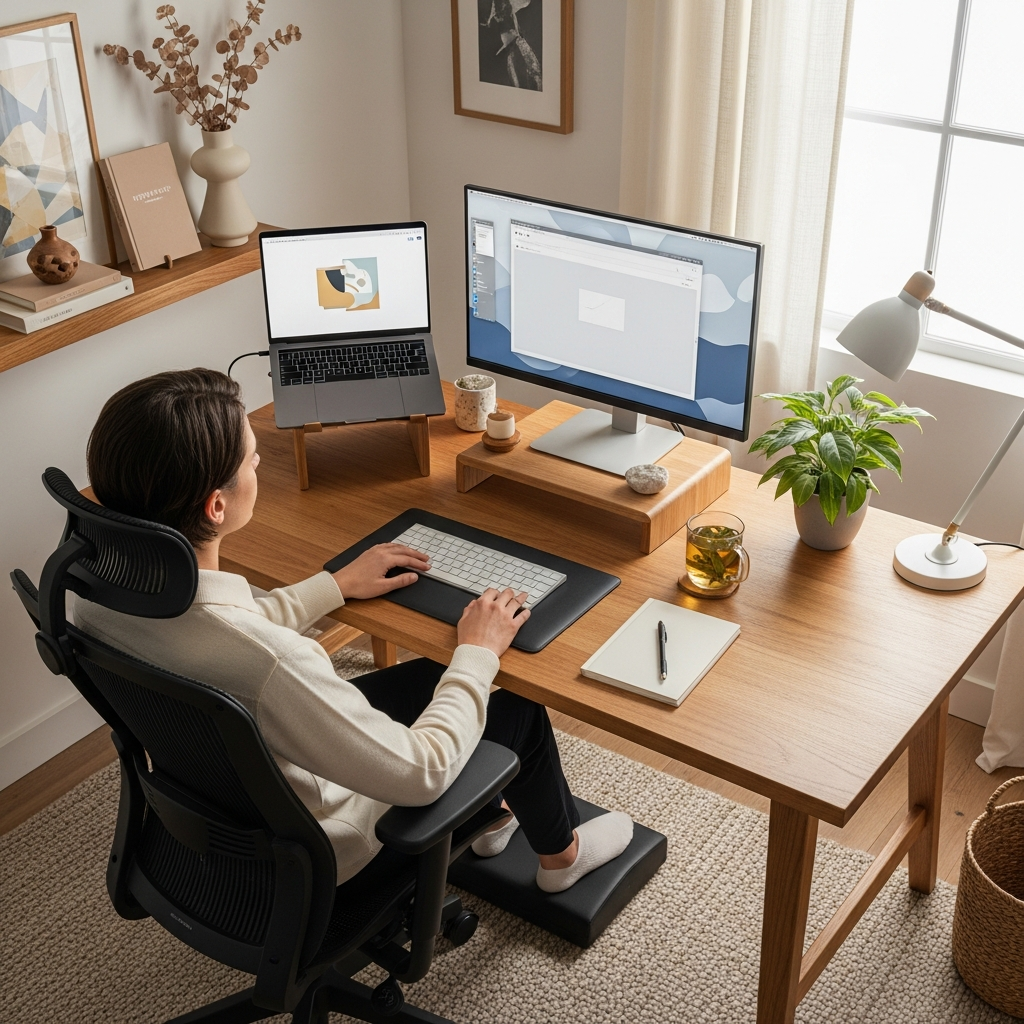 Comment aménager un bureau en bois pour le télétravail : posture, organisation et espace