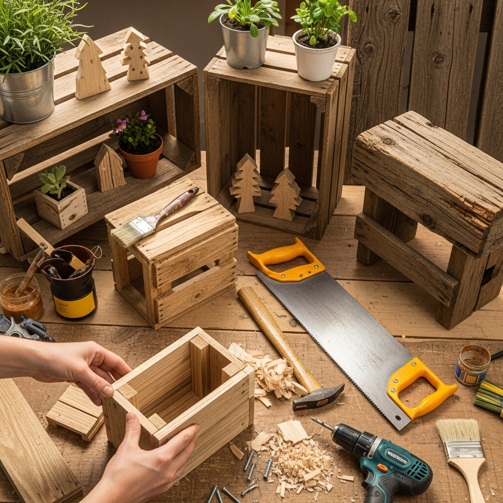 Bois de récupération upcycling DIY : créez vos propres meubles et objets