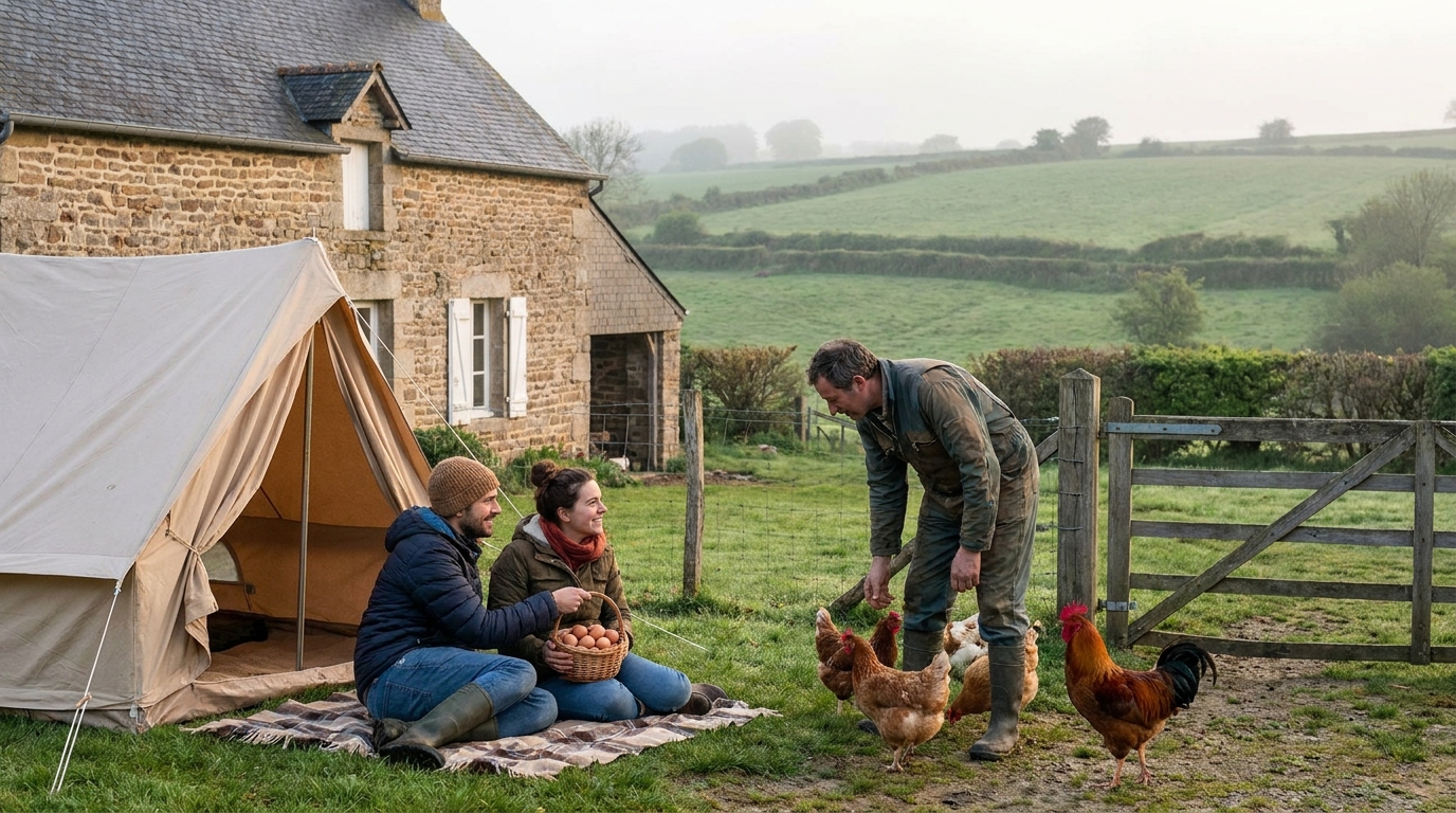 Camping à la ferme en Bretagne : la formule douce pour explorer la région autrement