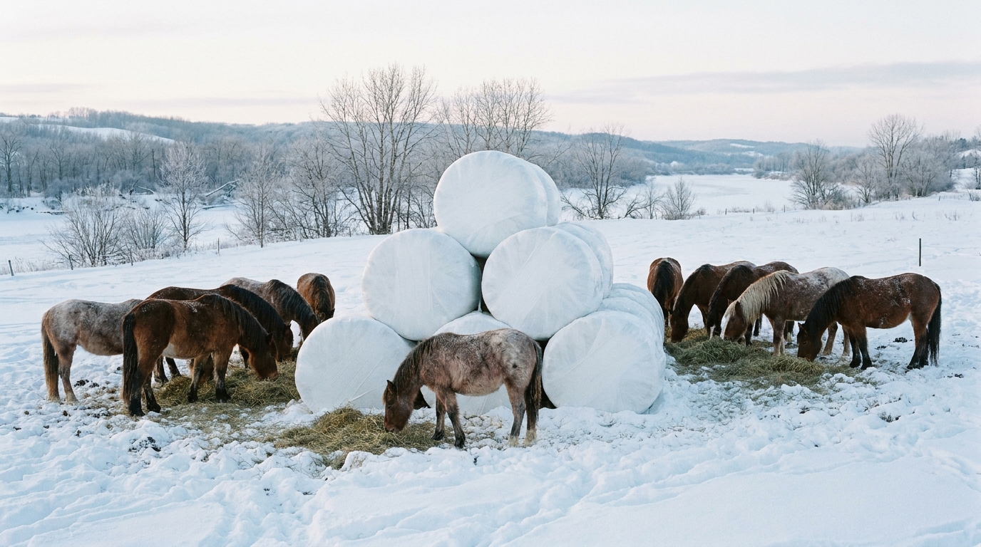 Comment conserver l'ensilage pour chevaux en hiver