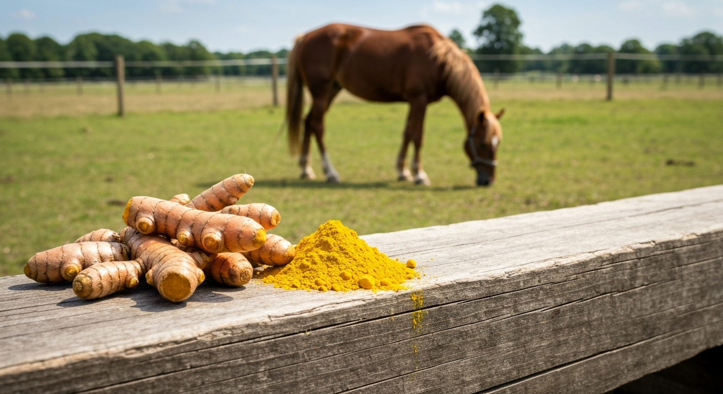 Le curcuma chez le cheval : bienfaits, utilisation et limites