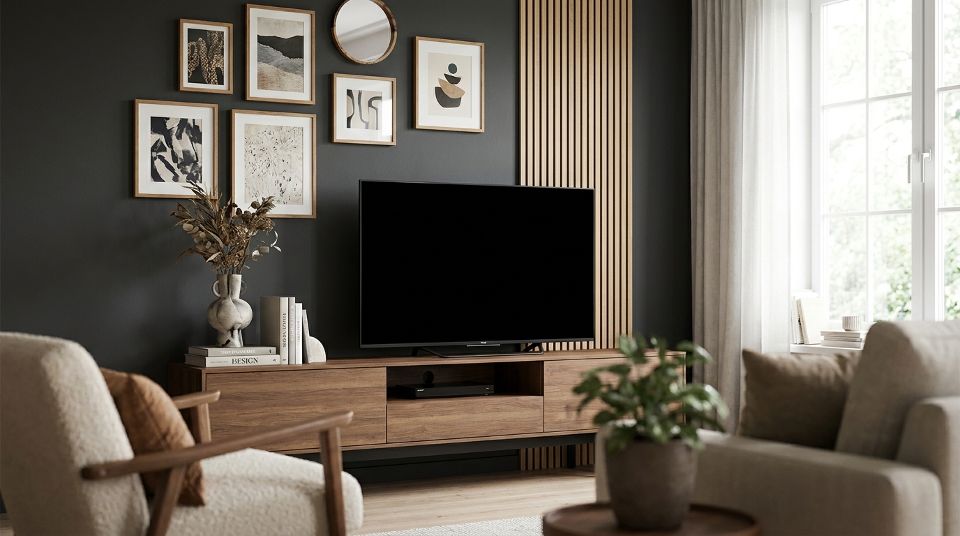 Décoration de meuble TV : intégrer l'écran avec style