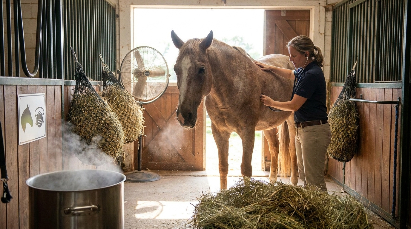 Emphysème du cheval (asthme équin) : symptômes, causes et prévention