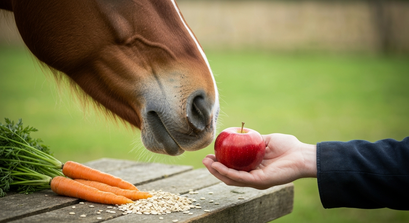 Friandises pour cheval : lesquelles donner, recettes maison
