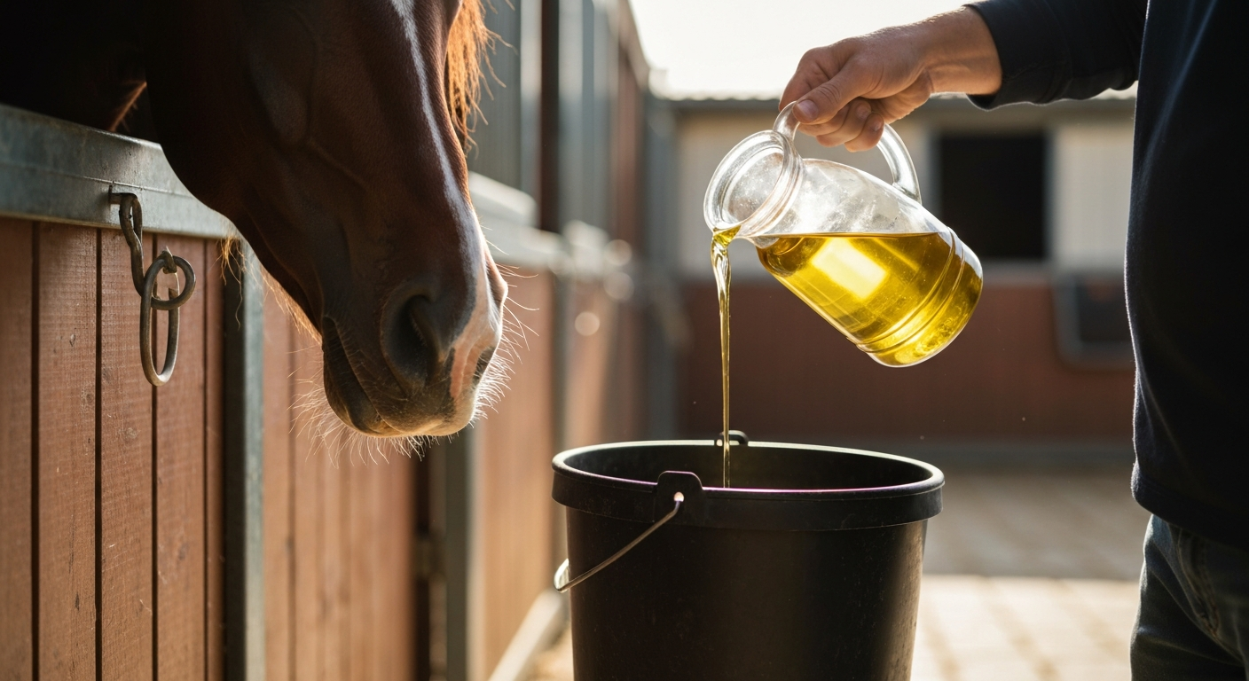 Huile de lin pour cheval : bienfaits, dosage et précautions