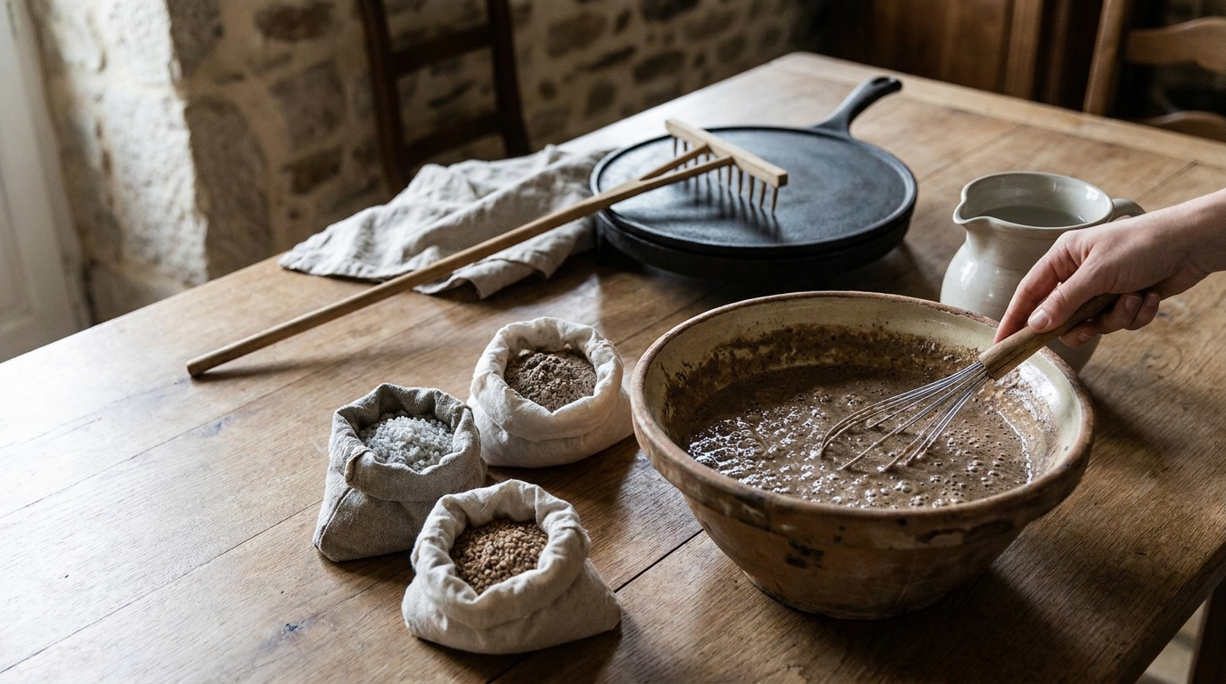 Pâte à galette bretonne : la recette traditionnelle au blé noir, sans œuf ni lait