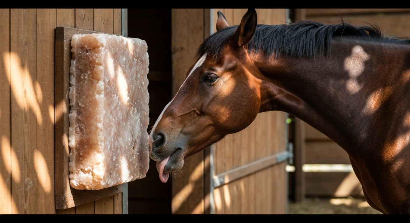 Pierre à sel pour cheval : utilité, choix et emplacement