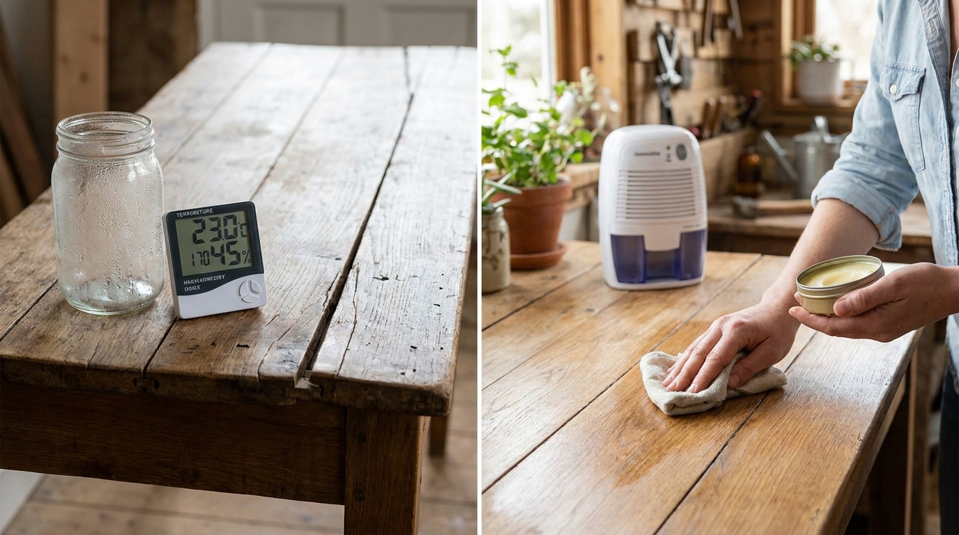 Pourquoi un meuble en bois se déforme avec l'humidité et les solutions
