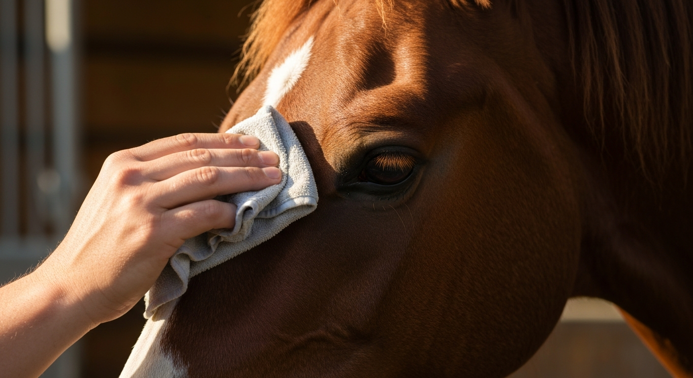 Prendre soin des yeux de son cheval : surveillance et bons gestes