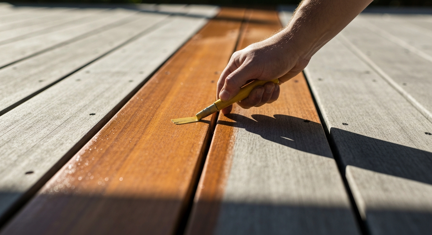 Rénover une terrasse en bois : dégriser, poncer, protéger