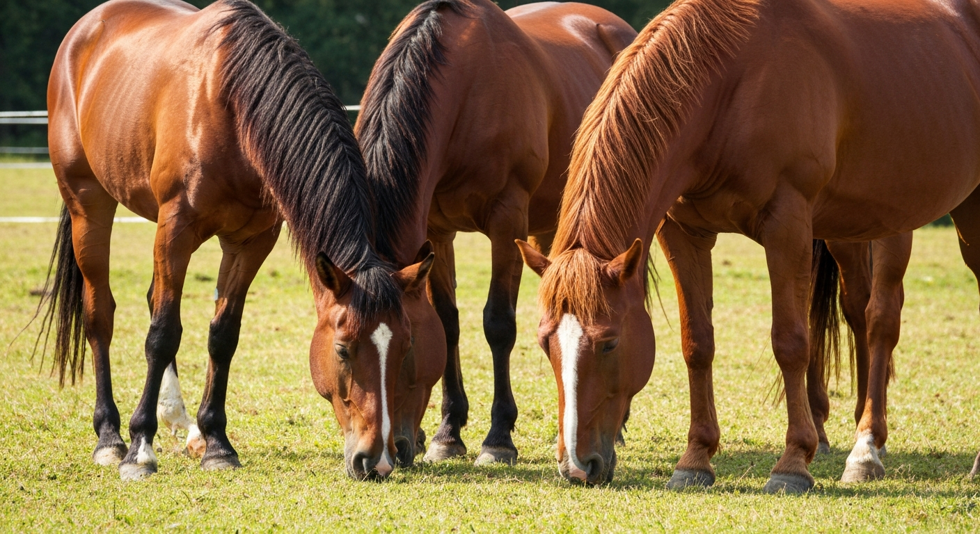 La robe baie du cheval : bai brun, cerise et clair