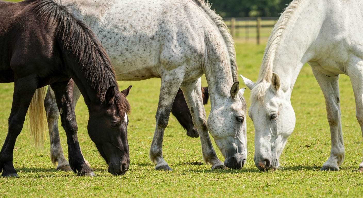 Le cheval gris : du gris pommelé au blanc, comprendre la robe