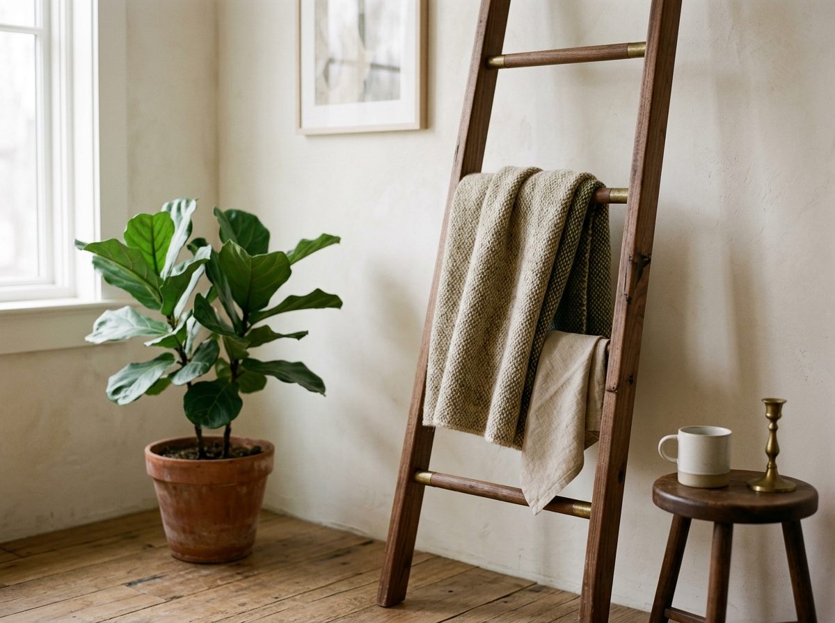 Échelle décorative bois