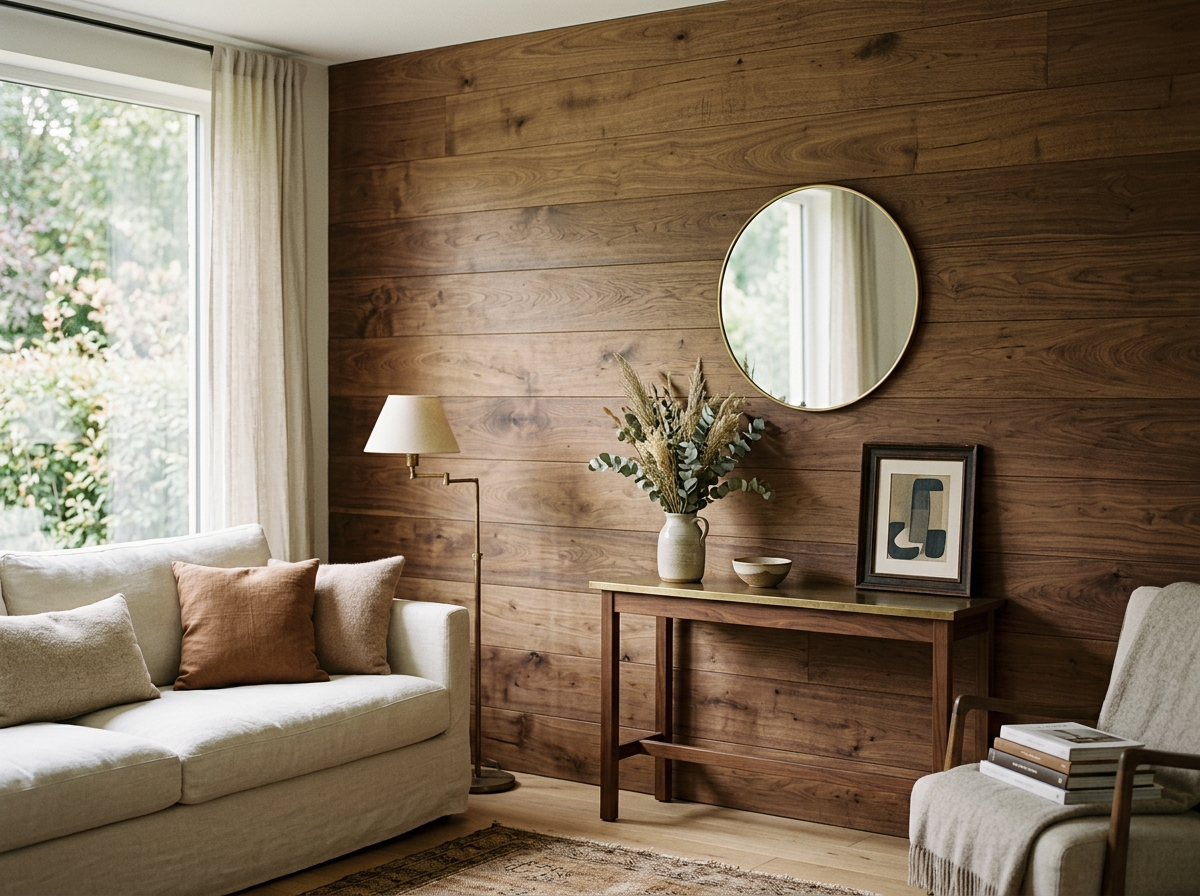 Mur en bois intérieur