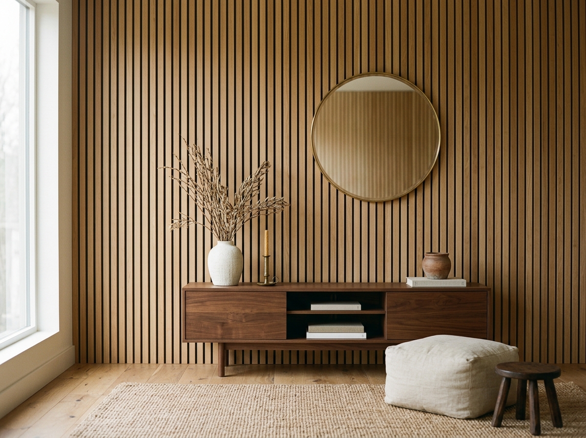 Mur en tasseaux bois
