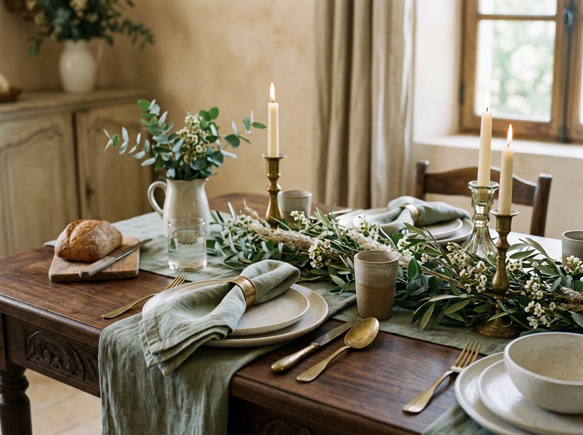 Table vert sauge
