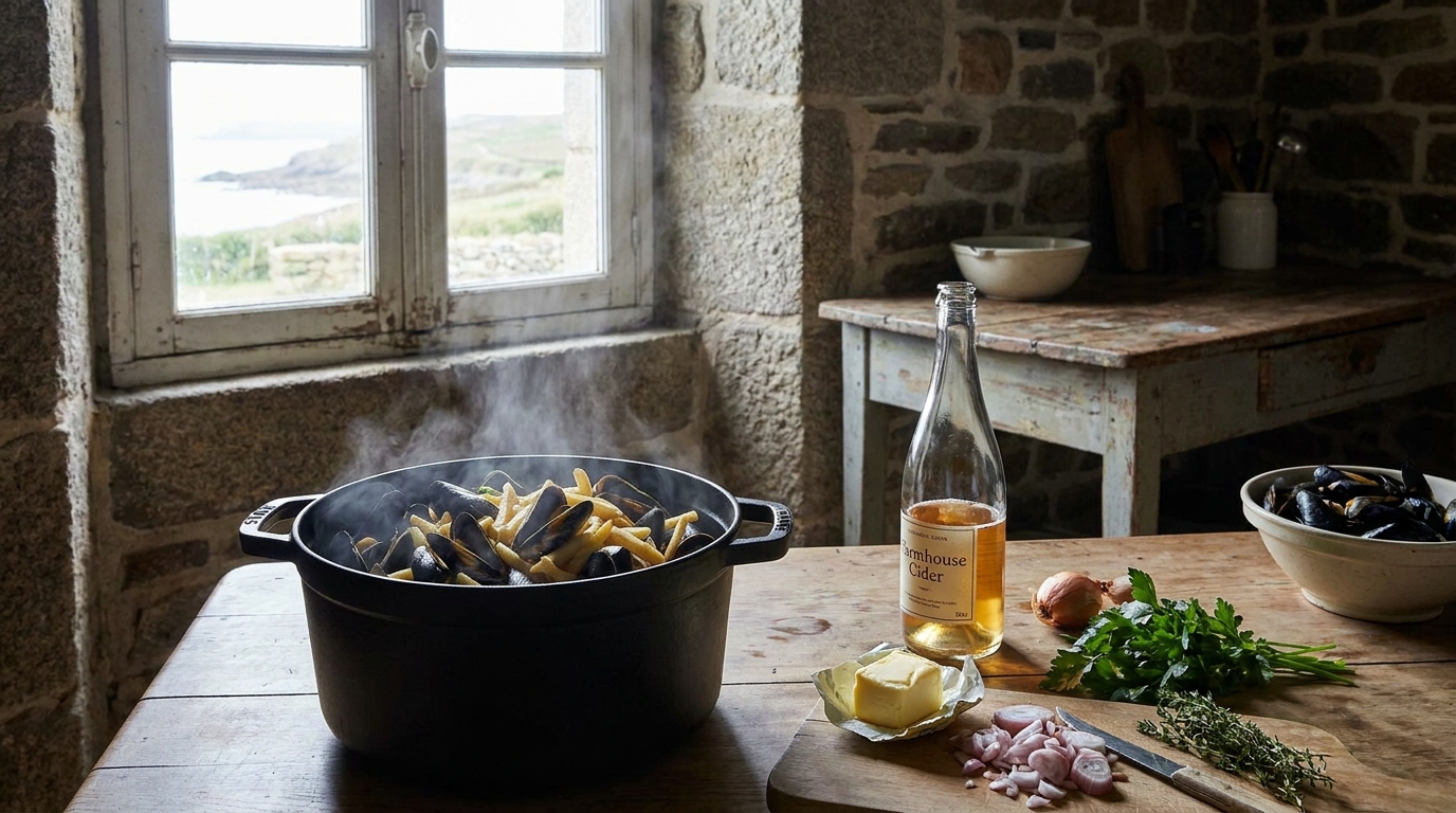 Moules à la bretonne : recette traditionnelle au beurre, cidre et échalotes