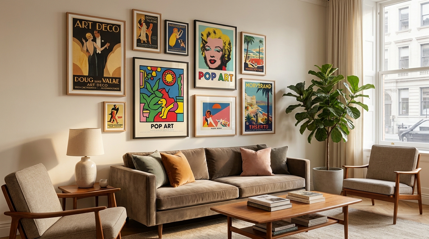 Idées d&rsquo;affiches vintage qui transforment un salon