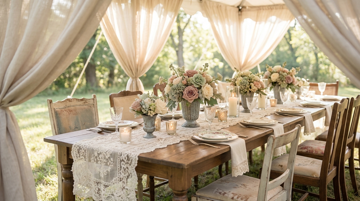 Comment organiser un mariage shabby chic