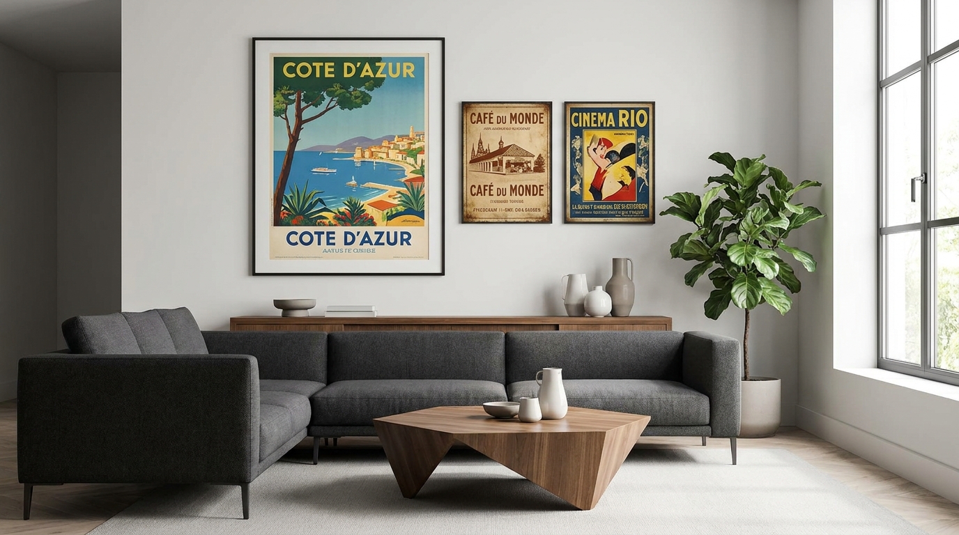 Comment intégrer des affiches rétro dans une décoration moderne