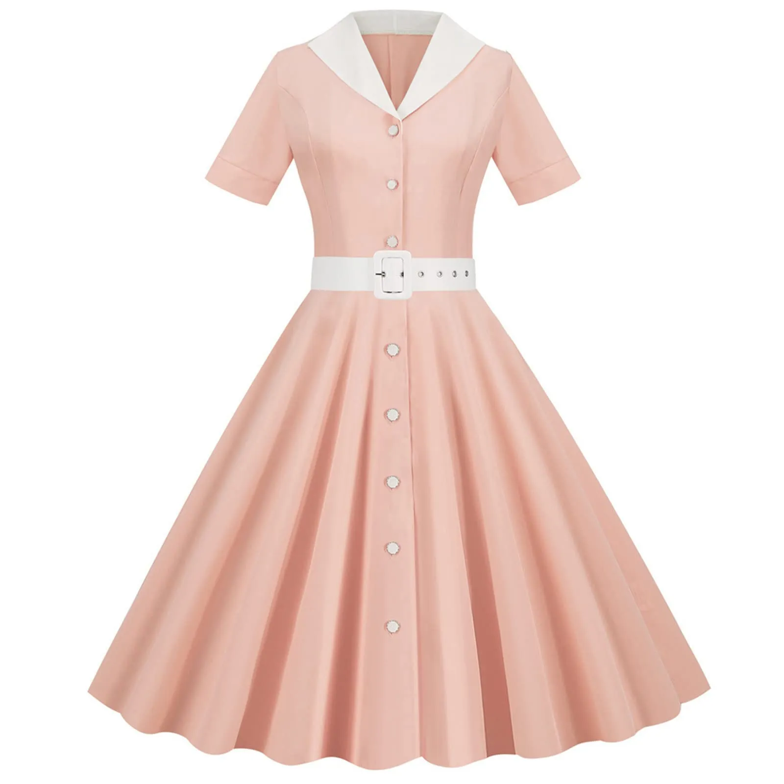 Robe vintage - Annee 50 – Plissée – Courte – Robe - Image 1
