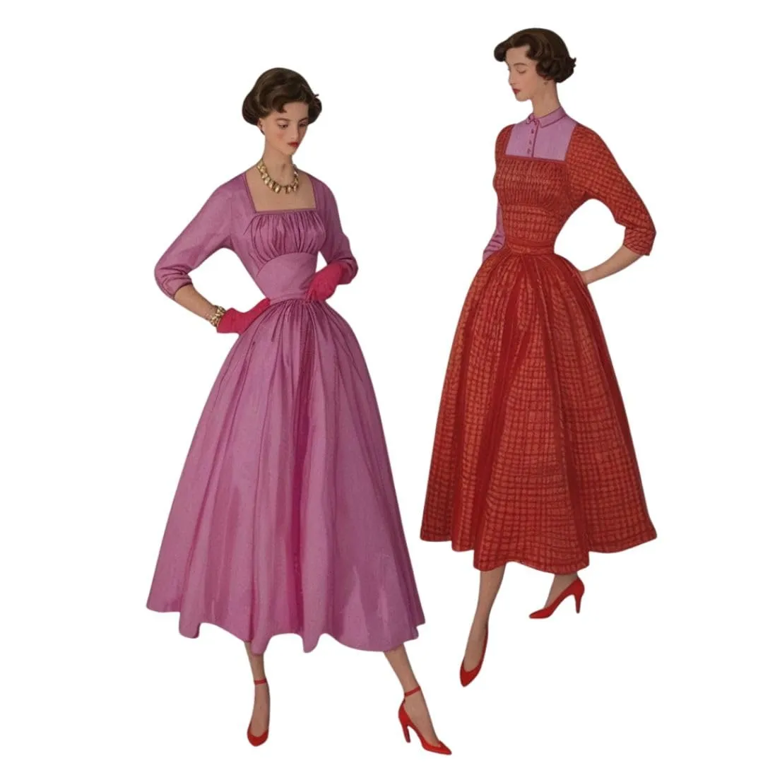 Robe vintage - Motif Vintage des Années 1950 - Image 1