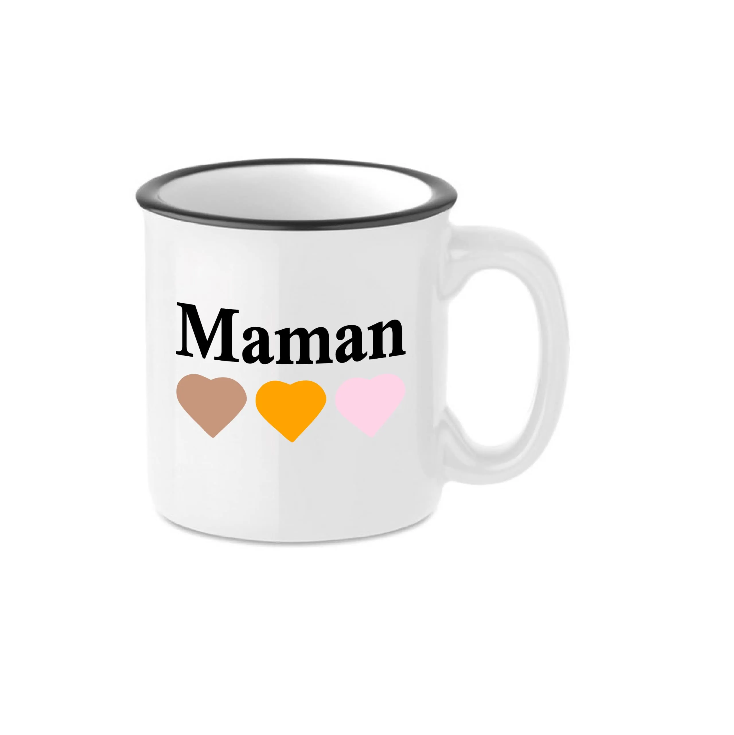 Tasse vintage - Lot de 3 – Mug Mug Maman 3 x Coeurs céramique - Image 1