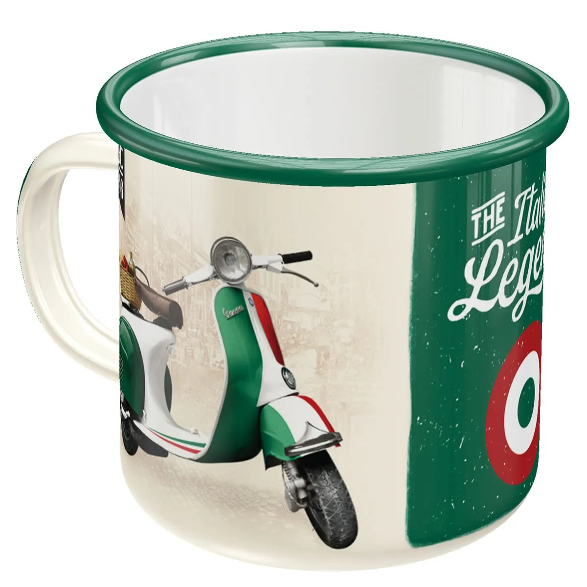 Mug vintage - Art Tasse rétro émaillée Vespa – Nostalgic - Image 1