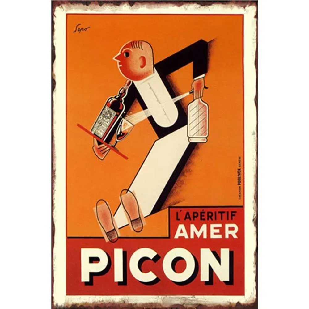 Affiche vintage - Picon Métal Mur Étain – Picon Métal Mur - Image 1
