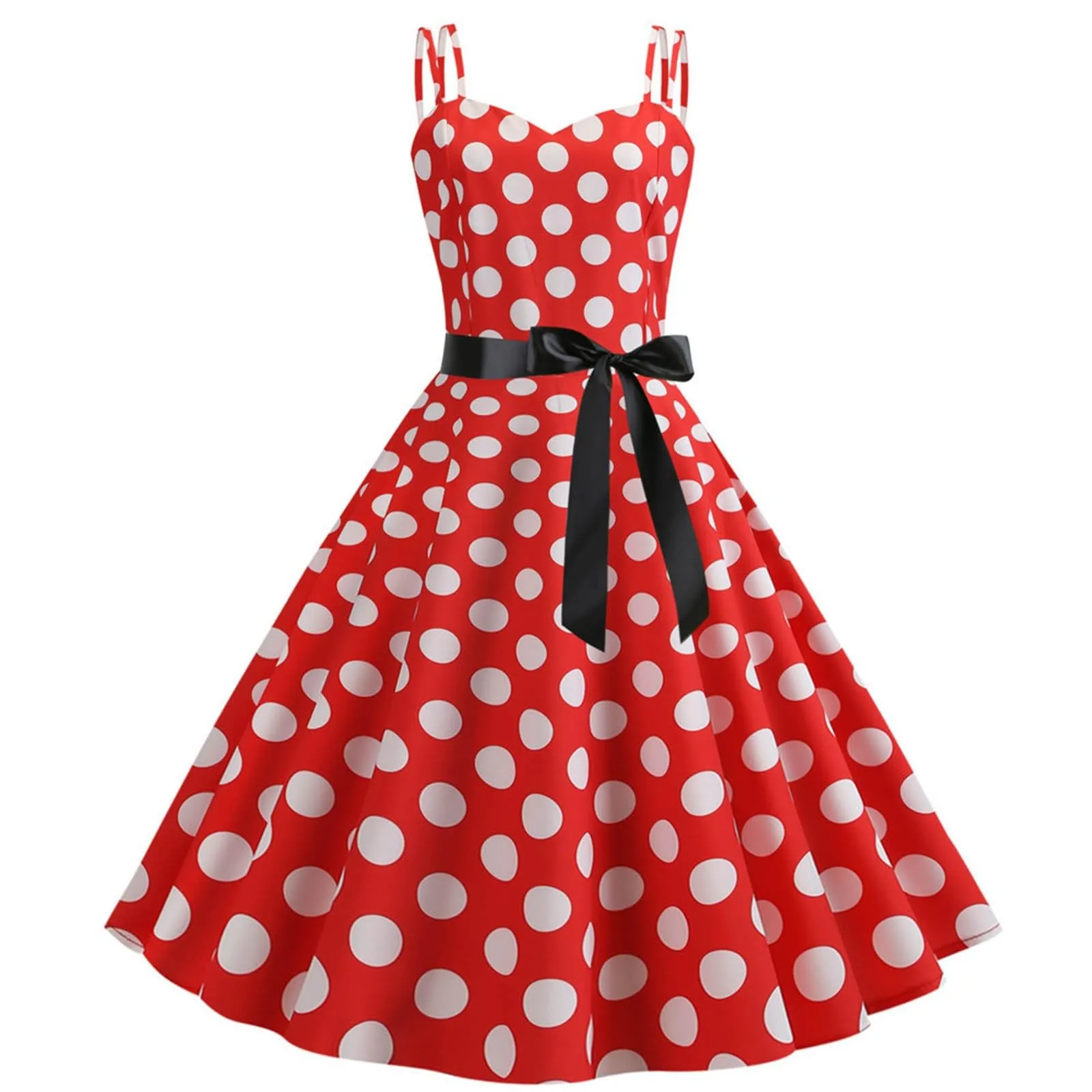 Robe vintage - Swing – Pois – Longue – 2025 - Image 1