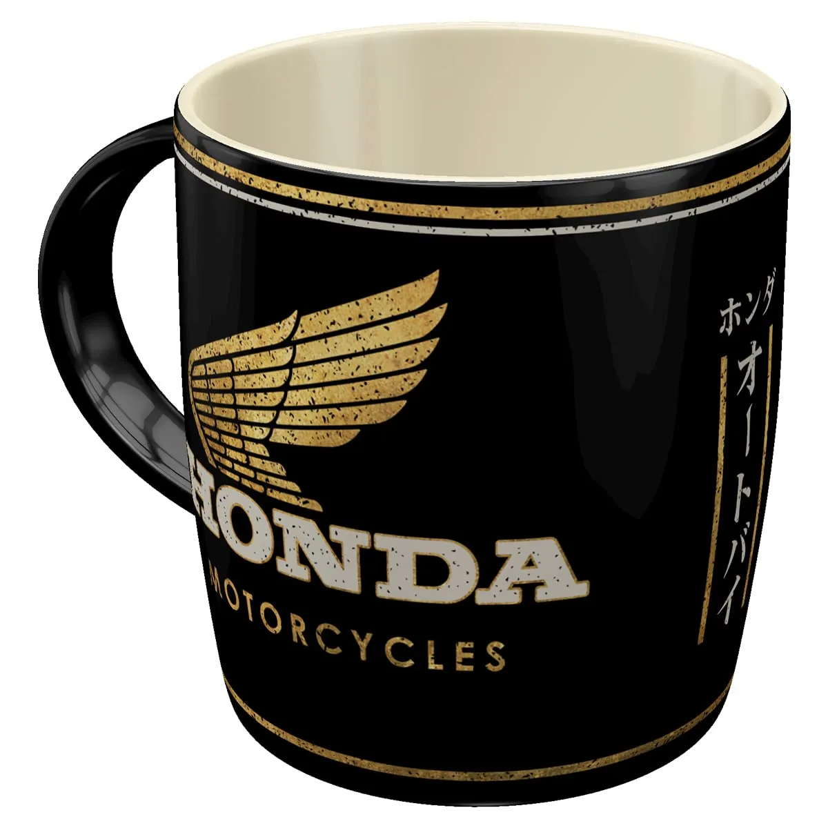 Tasse vintage - Nostalgic Mug Honda MC Motorcycles Gold céramique 330 ml - Image 1